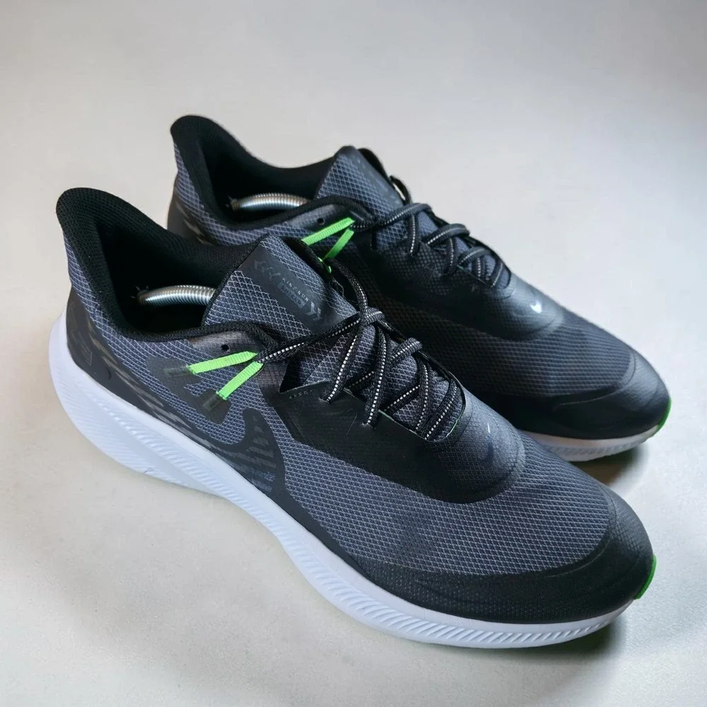 Nike Quest 3 Shield Mens Size 14 Black Obsidian‎ Mist Poison Green CQ8894-010